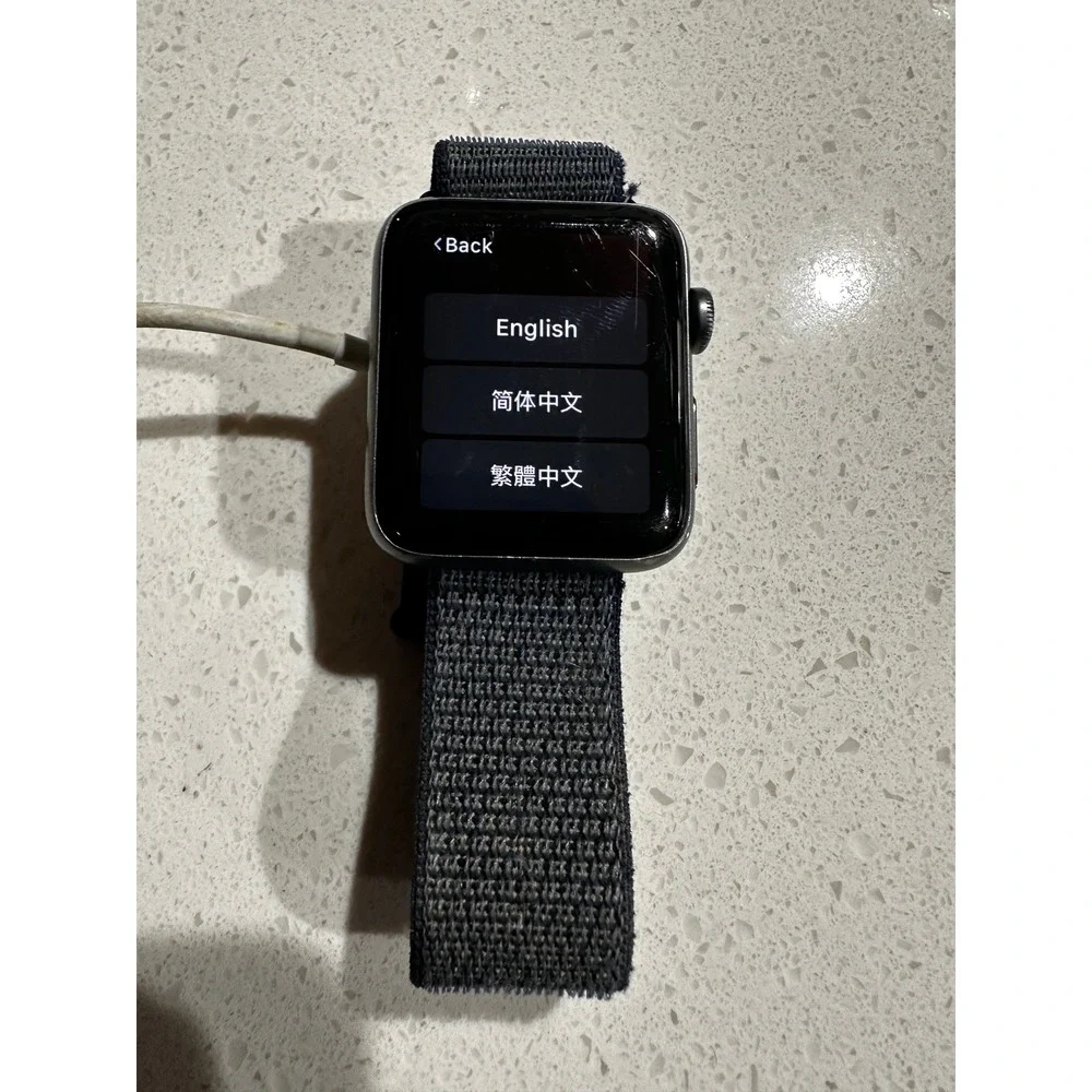 Apple Watch Nike Series 2 GPS 42mm Space Gray Aluminum Sport Loop Band iwatch
